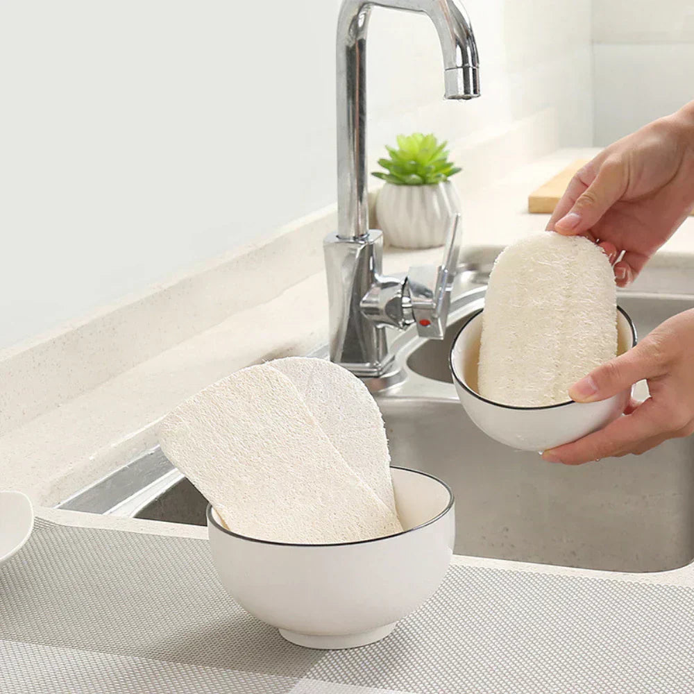 5-Pack Natural Loofah Scrub Pads