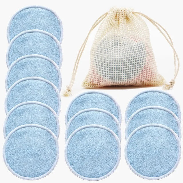 Reusable Makeup Rounds (12-Pack + Wash Bag)