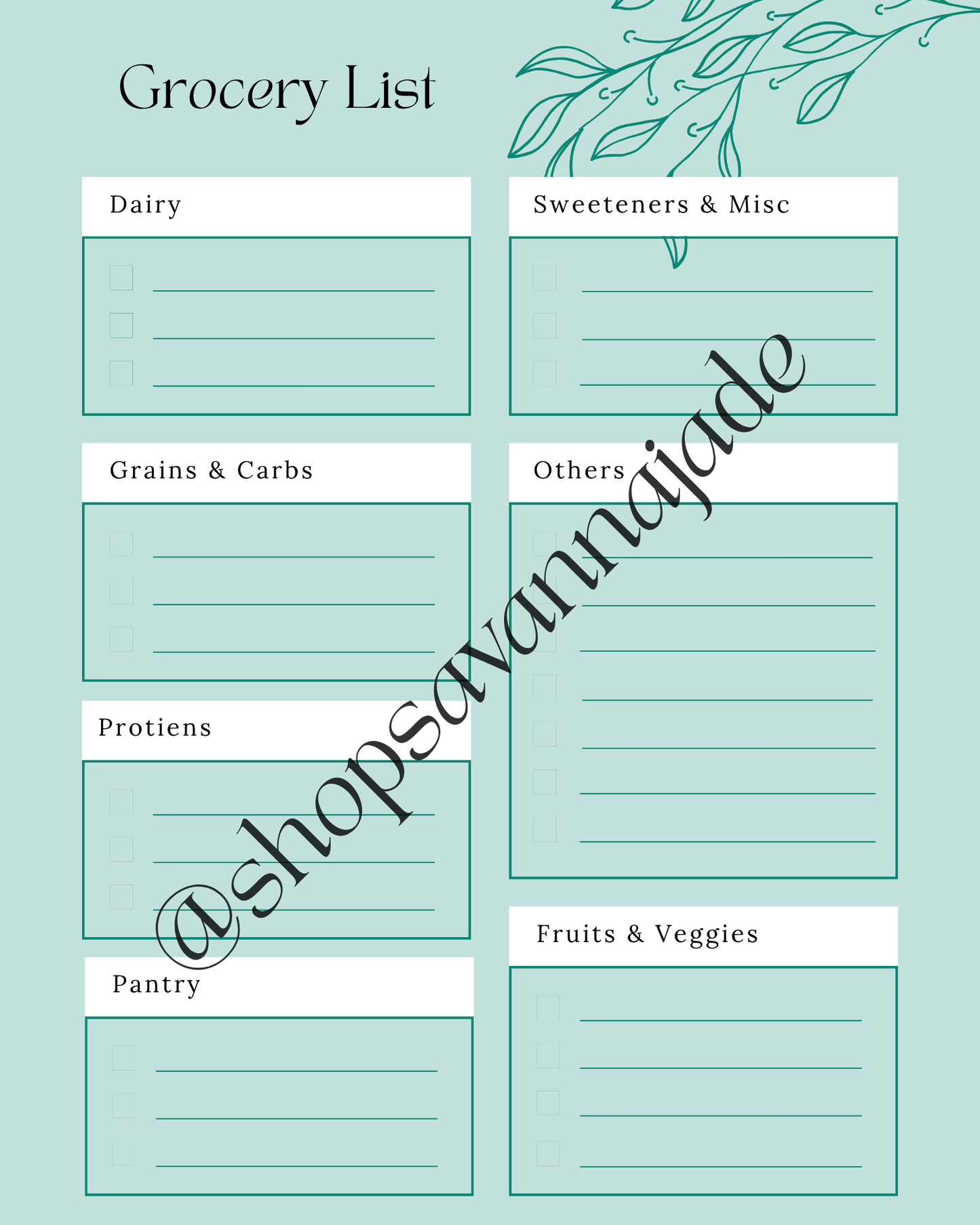 Stay Nourished & Organized – Weekly Meal Planner + Grocery List Set
