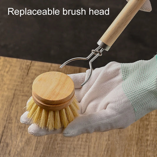 Wooden Handle Dish Brush