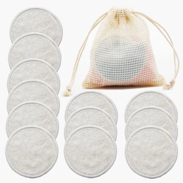Reusable Makeup Rounds (12-Pack + Wash Bag)