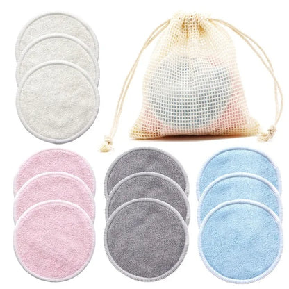 Reusable Makeup Rounds (12-Pack + Wash Bag)