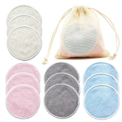Reusable Makeup Rounds (12-Pack + Wash Bag)